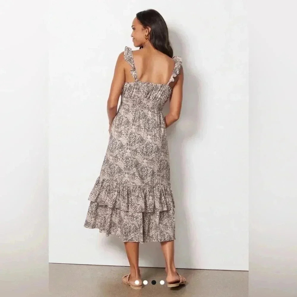 Paige Gisela Dress Ditsy Floral Midi Dress - Picture 4 of 15